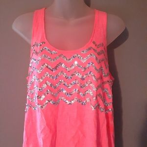 PINK Sequins tank XS